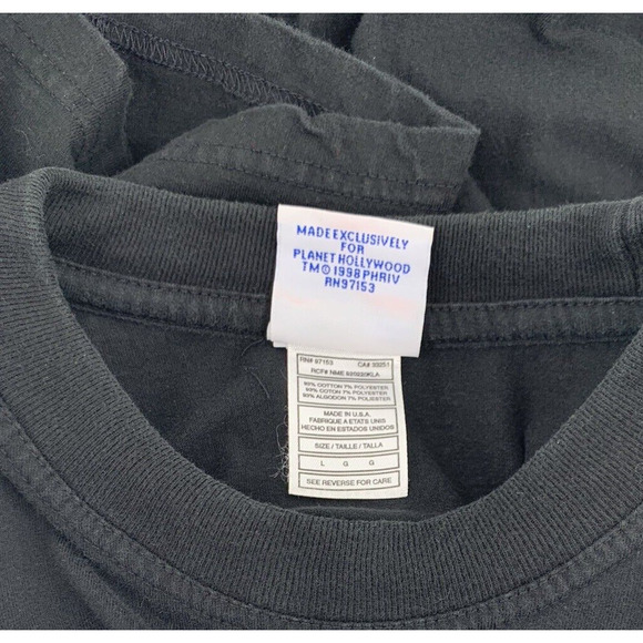 1998 Vintage Planet Hollywood London T Shirt Large - Picture 5 of 9